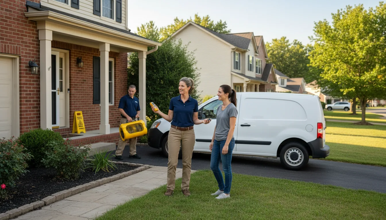 Residential water damage restoration in Paris, MS